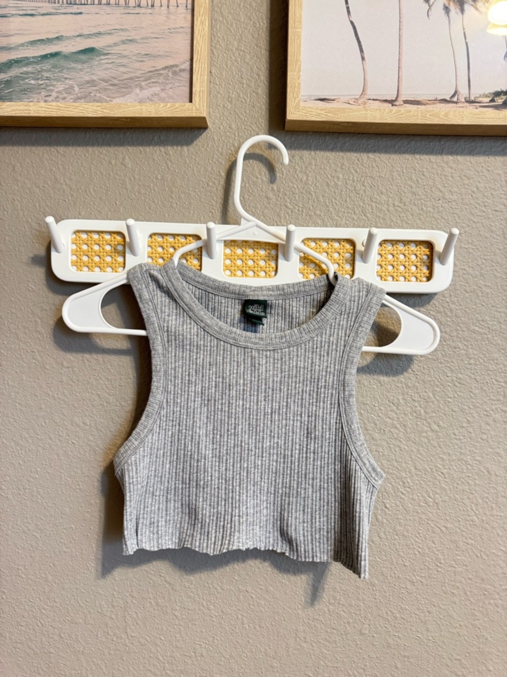 wild fable Light Heather Gray Ribbed Crewneck Tank